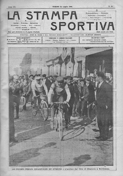 La une d'un journal italien pour le Tour de France